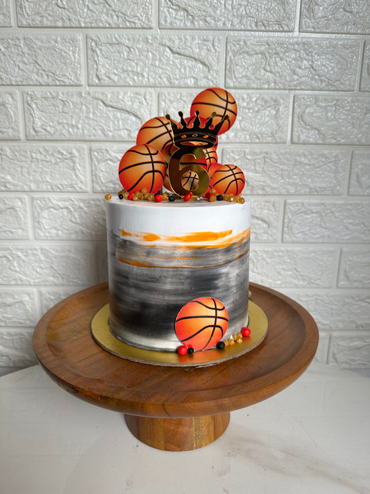 Customized Basketball Cake - Birthday Bumps