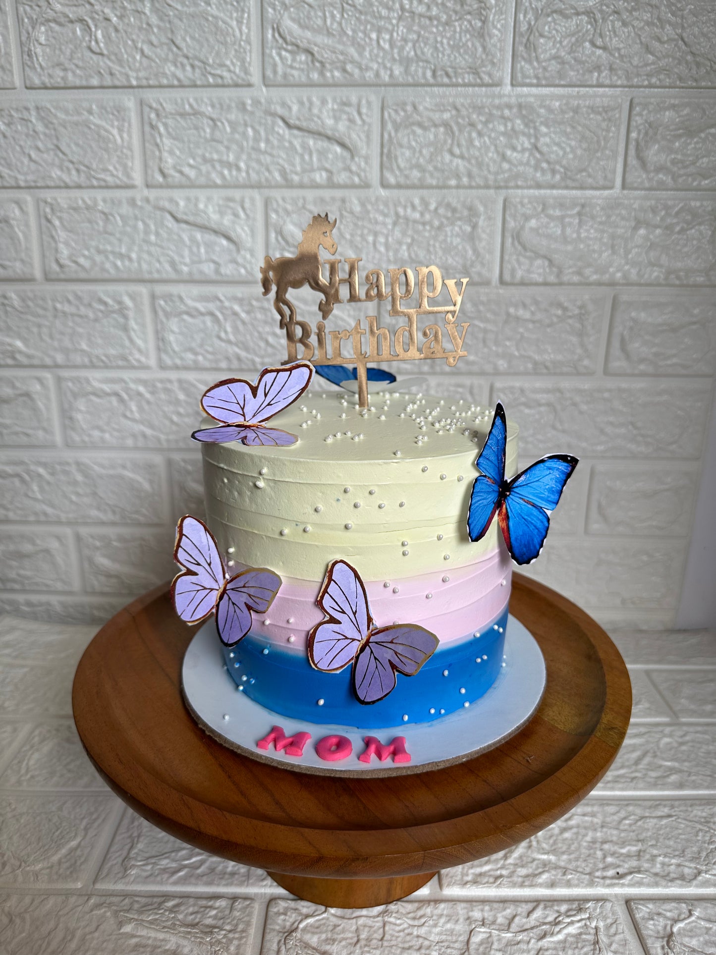 Butterfly Ombre Cake