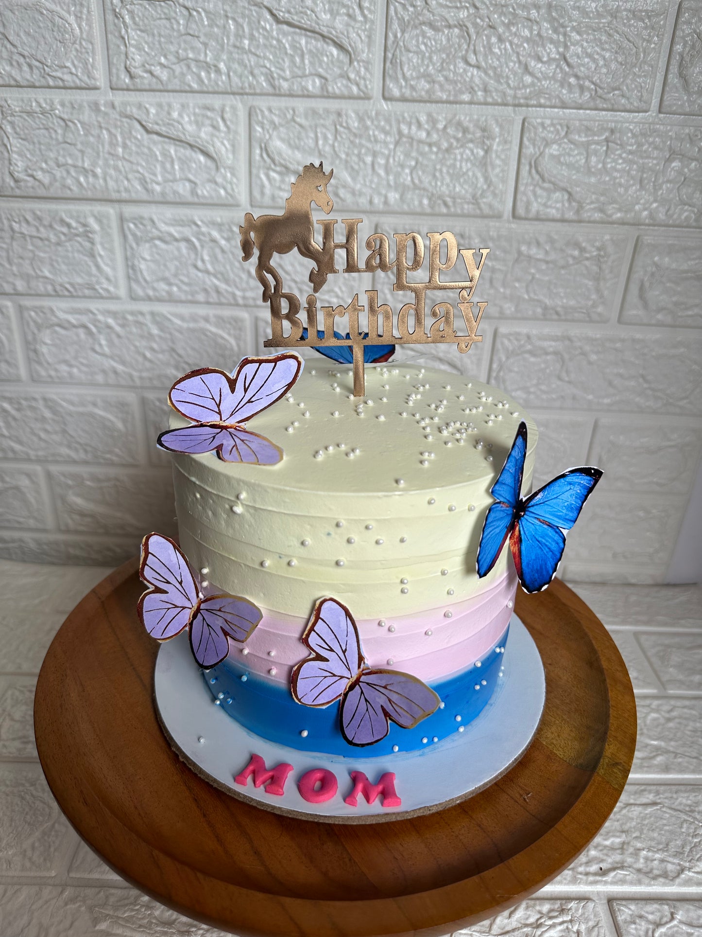 Butterfly Ombre Cake